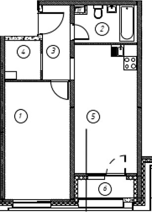 Планировка 50.1 м²